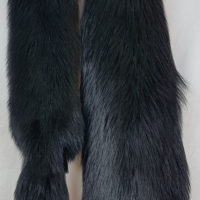 Silver fox dyed black